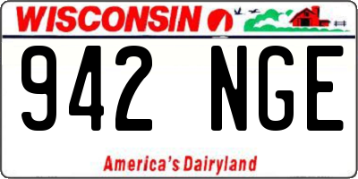 WI license plate 942NGE