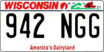 WI license plate 942NGG