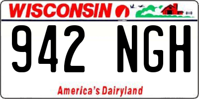 WI license plate 942NGH