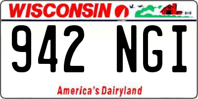 WI license plate 942NGI