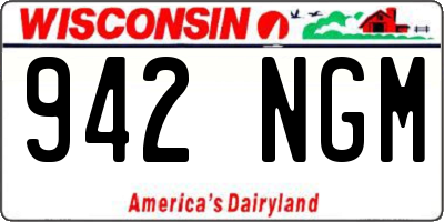 WI license plate 942NGM