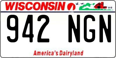 WI license plate 942NGN