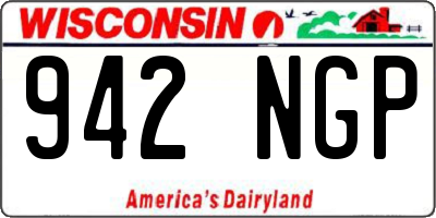 WI license plate 942NGP