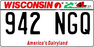 WI license plate 942NGQ