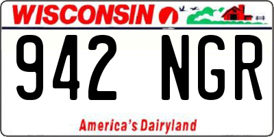 WI license plate 942NGR