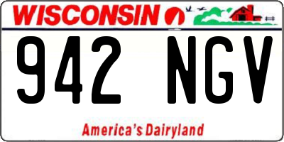WI license plate 942NGV