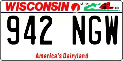 WI license plate 942NGW