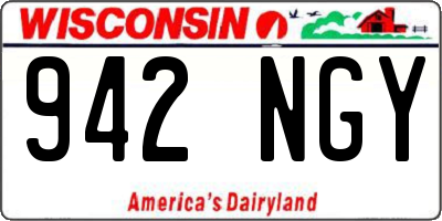 WI license plate 942NGY
