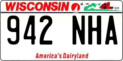 WI license plate 942NHA