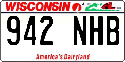 WI license plate 942NHB