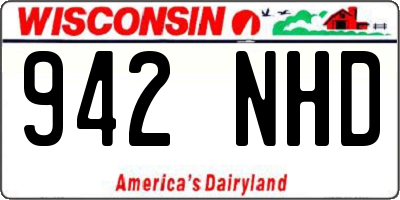 WI license plate 942NHD