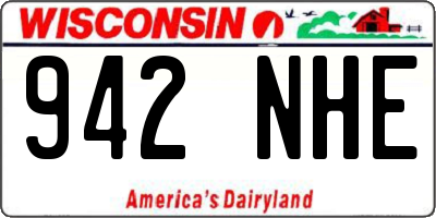 WI license plate 942NHE