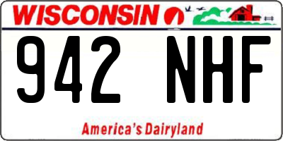 WI license plate 942NHF