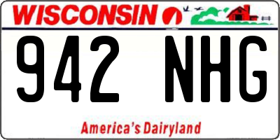 WI license plate 942NHG