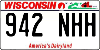 WI license plate 942NHH