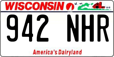 WI license plate 942NHR