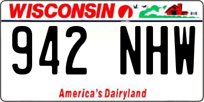 WI license plate 942NHW