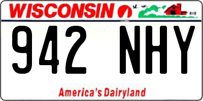 WI license plate 942NHY