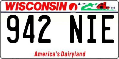 WI license plate 942NIE