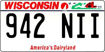WI license plate 942NII