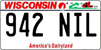 WI license plate 942NIL