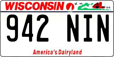 WI license plate 942NIN