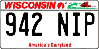 WI license plate 942NIP