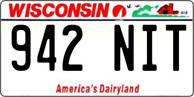 WI license plate 942NIT