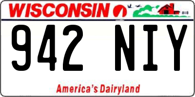 WI license plate 942NIY