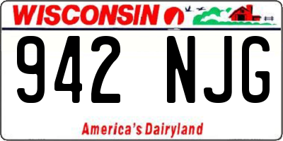 WI license plate 942NJG