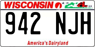 WI license plate 942NJH
