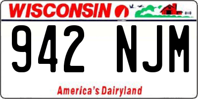 WI license plate 942NJM