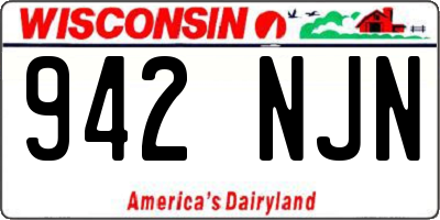 WI license plate 942NJN