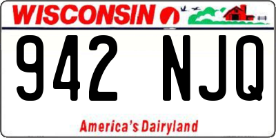 WI license plate 942NJQ