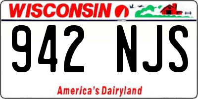 WI license plate 942NJS
