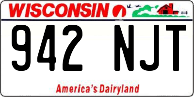 WI license plate 942NJT