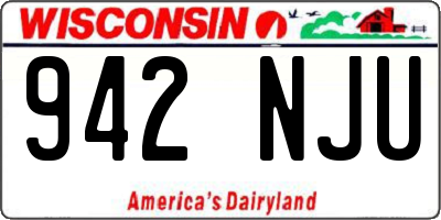 WI license plate 942NJU