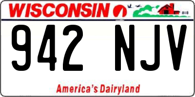 WI license plate 942NJV