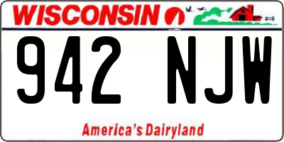 WI license plate 942NJW