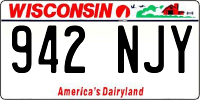 WI license plate 942NJY