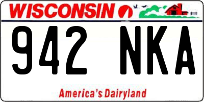 WI license plate 942NKA