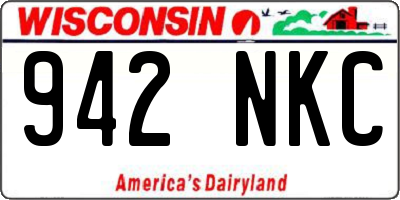 WI license plate 942NKC