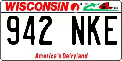 WI license plate 942NKE