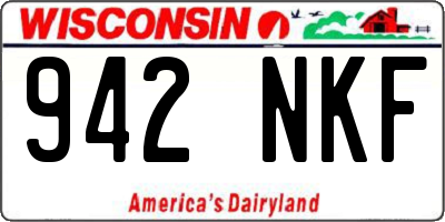 WI license plate 942NKF