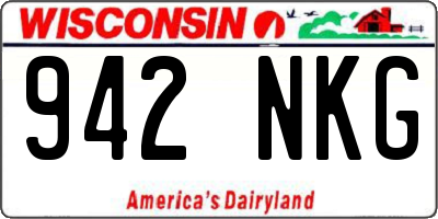 WI license plate 942NKG