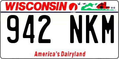 WI license plate 942NKM