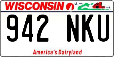 WI license plate 942NKU