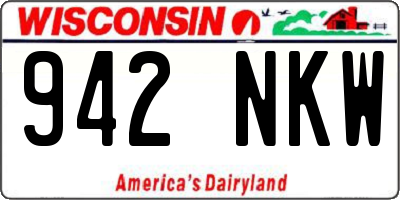 WI license plate 942NKW