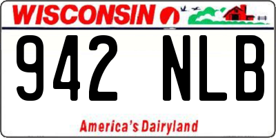 WI license plate 942NLB