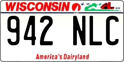 WI license plate 942NLC